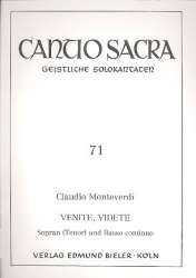 Venite videte für Sopran (Tenor) - Claudio Monteverdi