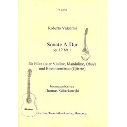 Sonate A-Dur op.12,1 für Melodieinstrument - Roberto Valentino