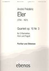 Quartett op.10,3 für 2 Klarinetten, - André Fréderic Eler