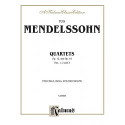 String Quartets* Op, 12* Op, 44* Nos, 1* 2 & 3 - Felix Mendelssohn-Bartholdy