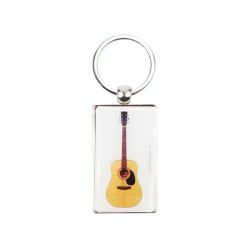 Schlüsselanhänger Gitarre weiß 8.5*3 cm