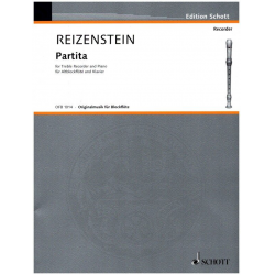 PARTITA : FOR ALTO RECORDER AND - Franz Reizenstein