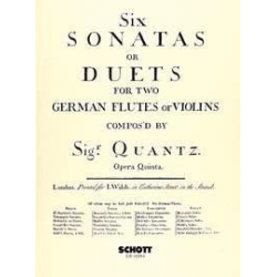 6 SONATES A DUETS OP.5 : FOR 2 FLUTES - Johann Joachim Quantz