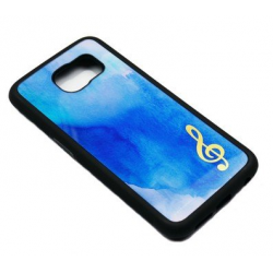 Samsung Galaxy S6 backcover g-clef golden/blue