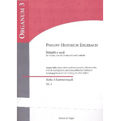 Sonate e-Moll : für Violine, Viola da gamba - Philipp Heinrich Erlebach
