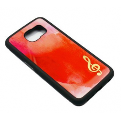 Samsung Galaxy S6 backcover g-clef golden/red