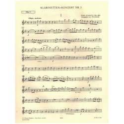 Konzert B-Dur Nr.3 : für Klarinette - Carl Stamitz