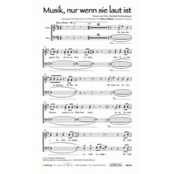 Männerchor:Musik, nur wenn sie laut ist (Aus dem Album Gemischte Gefühle) - Klavierpartitur - Herbert Grönemeyer / Arr. Peter Schnur