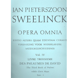 Opera omnia vol.4 fasc.1 - Jan Pieterszoon Sweelinck