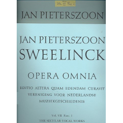 Opera omnia vol.7 fasc.1+2 (set) - Jan Pieterszoon Sweelinck
