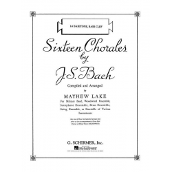 Sixteen Chorales - Baritone I (Bass Clef) - Johann Sebastian Bach / Arr. Mayhew Lester Lake