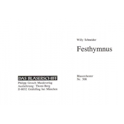 Festhymnus - Willy Schneider