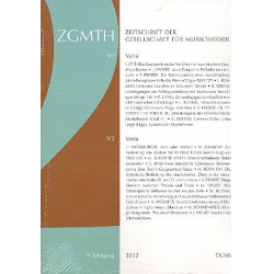 Zeitschrift der Gesellschaft für Musiktheorie - 9. Jahrgang 2012