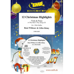 12 Christmas Highlights - Viola & Piano or CD Playbach / Play Along -Jirka Kadlec