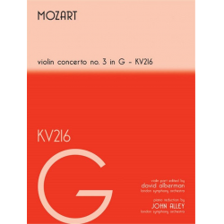 Konzert G-Dur Nr.3 KV216 für Violine und Orchester KV216 - Wolfgang Amadeus Mozart