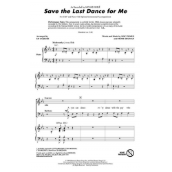 Save the Last Dance for Me - Doc Pomus & Mort Shuman / Arr. Ed Lojeski