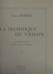 La Technique du Violon pour l'étude - Gaston Barria