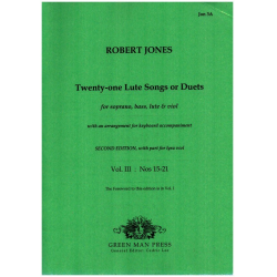 21 lute-songs or duets vol.3 (no.15-21) - Robert *1945 Jones