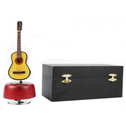 Spieluhr Gitarre Moon River mit Geschenkbox 20 cm (Gitarre=14 cm)
