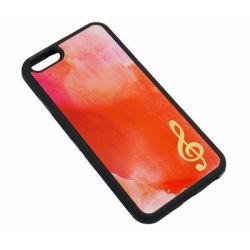 iPhone 6 Backcover Violinschlüssel golden/rot