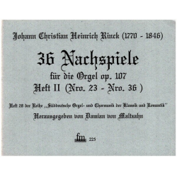 36 Nachspiele op.107 Band 2 - Johann Christian Heinrich Rinck
