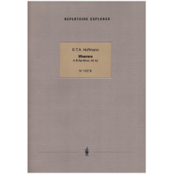 Miserere (Vocal Score) Choir/Voice & Orchestra Piano Reduction - Ernst Theodor Amadeus Hoffmann
