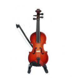 Violine, mit Bogen, Ständer und Geschenkbox (Geige = 10 cm)