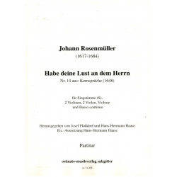 Habe deine Lust an dem Herren für - Johann Rosenmüller