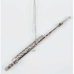 Flöte 11 cm vergoldet mit Schlaufe zum Aufhängen