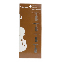 Klammer Violine Edelstahl 15 x 23 mm (Set mit 4 Stück)
