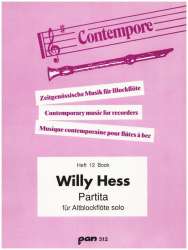 PARTITA FUER ALTBLOCKFLOETE SOLO - Willy Hess