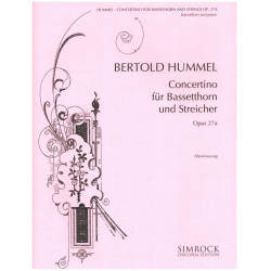 Concertino op.27a für Bassetthorn und - Bertold Hummel
