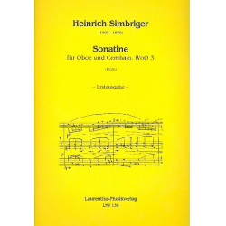 Sonatine WoO3 für Oboe und Cembalo - Heinrich Simbriger