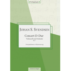 Cellokonzert op. 7 - Klavierauszug und Cellostimme -Johan Severin Svendsen