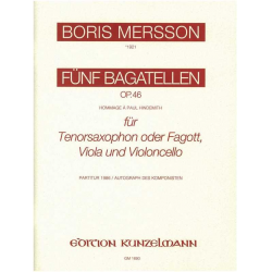 5 Bagatellen op.46 : - Boris Mersson
