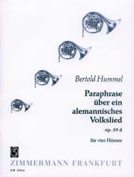 Paraphrase über ein alemannisches Volkslied op. 59d - Bertold Hummel