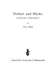 Elefant und Mücke: Intermezzo -Henri Adrien Louis Kling / Arr.August Reckling