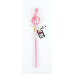 Bleistift Form Violinschlüssel rosa Holz 24 cm