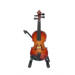 Violine mit Bogen, Ständer und Geschenkbox (Geige = 8 cm)