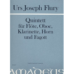 Quintett - für Flöte, Oboe, Klarinette, - Urs Joseph Flury