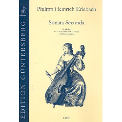 Sonata seconda für Violine, - Philipp Heinrich Erlebach