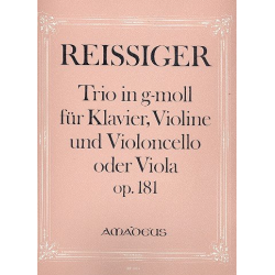 Trio brillant g-Moll op.181 - für Klavier, - Carl Gottlieb Reissiger