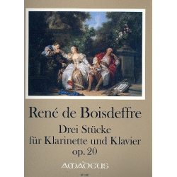 3 Stücke op.20 - für Klarinette und Klavier - Charles Henri René Boisdeffre