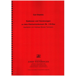 Kadenzen und Verzierungen zu dem Klarinettenkonzert B-Dur Nr.3 - Carl Stamitz