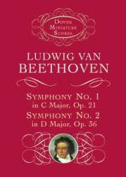 Beethoven- Symphony No.1 And No.2 (Dover Miniature Score)