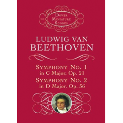 Beethoven- Symphony No.1 And No.2 (Dover Miniature Score)