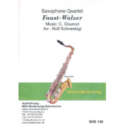 Faust-Walzer für 4 Saxophone - Charles Francois Gounod