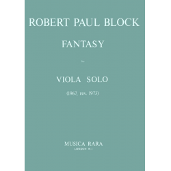 FANTASY : FOR VIOLA SOLO - Robert Paul Block