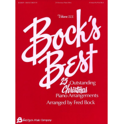 Bock´s Best Vol 3 25 Christmas Piano Solos - Fred Bock