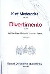 Divertimento für Flöte, Oboe, Klarinette, - Kurt Mederacke